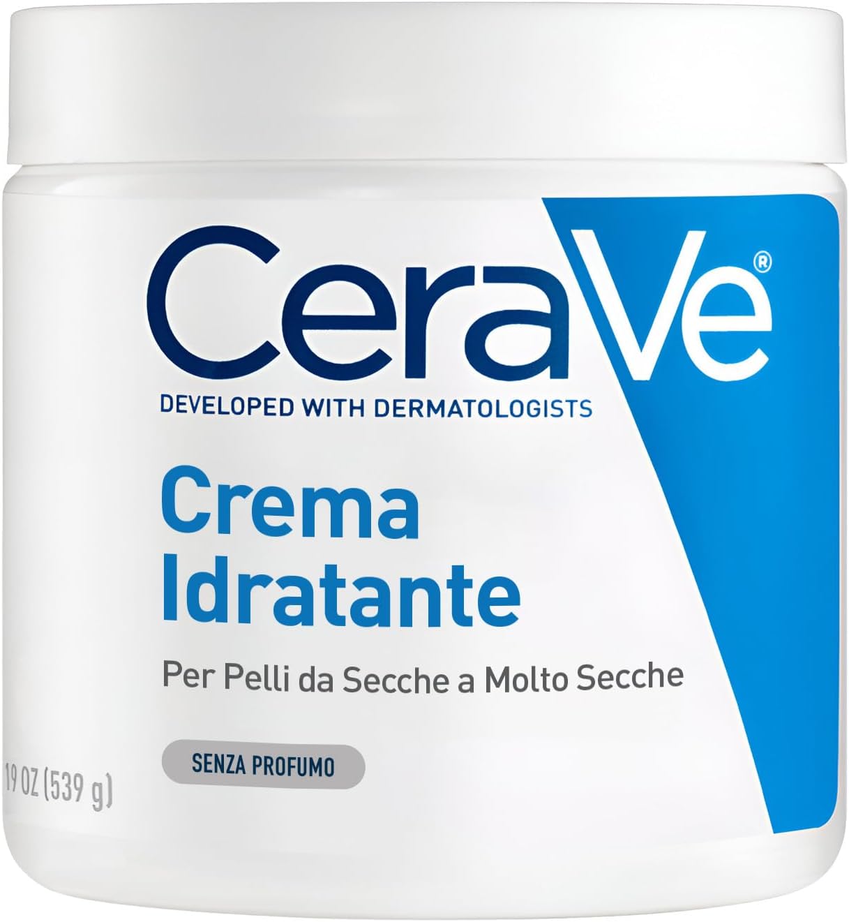 CeraVe Moisturizing Face and Body Cream, For Dry to Very Dry Skin, Protective Action and Restoration of the Skin Barrier, With 3 Ceramides and Hyaluronic Acid, 542 g