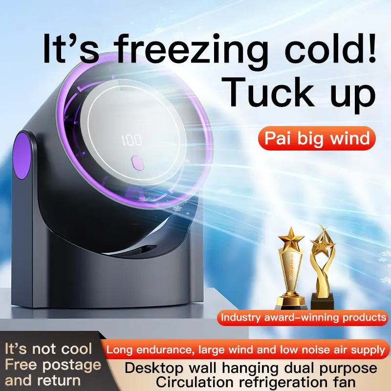 4000 mAh Desktop Circulating Fan Rechargeable Table Fan With Remote Control Office Wall Mounted Fan Electric Desktop Clip Fan