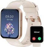RUIMEN Smartwatch Men Women Calls and Whatsapp Smart Watch Pedometer Heart Rate Monitor Wrist Monitor Saturometer Smart Watch Fitness Sports Waterproof for Android iOS Galaxy