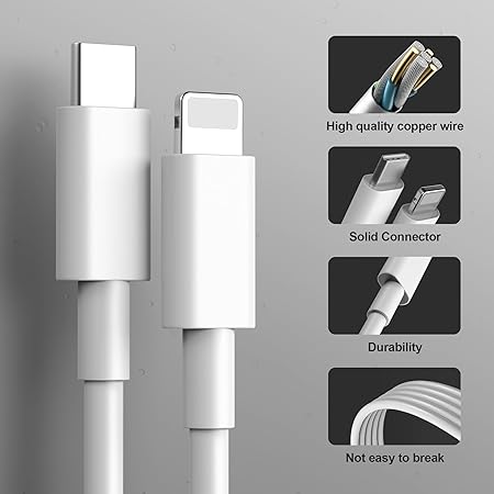 Charger for iPhone 14/14 Pro/14 Pro Max/14 Plus/13/12/11/XS/XR/X/SE, USB C Fast Charger with 2M Cable Plug Power Adapter Wall Charging Socket Trefard