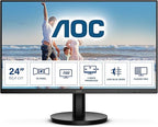 AOC 24B3HM - 24-inch Full HD Monitor, Adaptive Sync 1920x1080, 75 Hz, VGA, HDMI 1.4 Black, 24 inch FHD VA, No Speakers