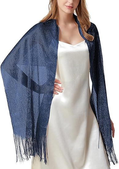 Elegant Women's Shawl with Fringes, Lightweight, Long, Elegant Scarf for Weddings, Parties, Ceremony, Brides, Suitable for All Seasons