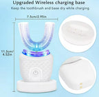 Wireless chargeable silicone bristle portable cleaning automatic toothbrush high quality u-shaped electric toothbrush