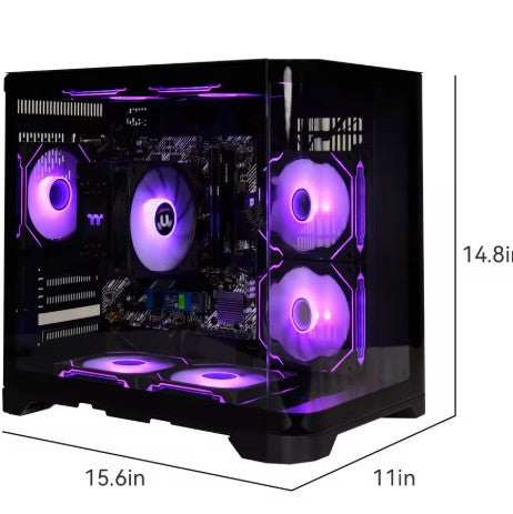 Gaming Desktop AMD Ryzen 5 5600GT 3.9GHz 16GB(8G*2) DDR4 3200 1T NVME SSD ARGB 7 Fans Win 11 Home Gamer Desktop WIFI6