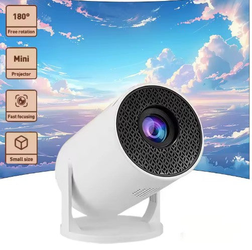 Outdoor Movie Projector 1080P LED, 270° Adjustable Angle, Support USB/TV Box/Phone/PC for Camping