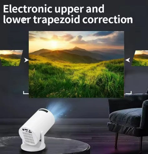Outdoor Movie Projector 1080P LED, 270° Adjustable Angle, Support USB/TV Box/Phone/PC for Camping