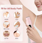 Electric Epilator 2-In-1 Double Head For Bikini Leg Women's Cordless Shaver Painless Body Hair Removal Waterproof Hair Trimmer
