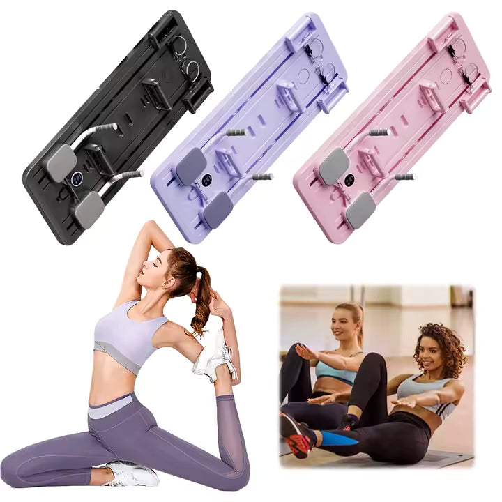 Multi-functional Ab Exercise Board Home Pilates Reformer Automatic Rebound Leg & Arm Toner Strength Training Fitness Equipment