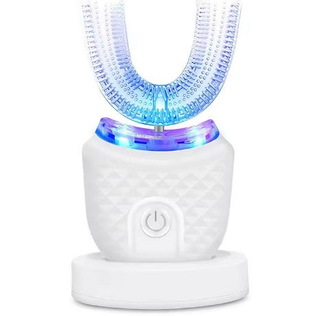 Wireless chargeable silicone bristle portable cleaning automatic toothbrush high quality u-shaped electric toothbrush