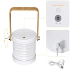 Felenny Portable Folding Lantern Lamp Touch Control LED Light with Wooden Handle Lantern Light USB Rechargeable Dimmable Desk Night Light for Bedroom Living Room Home